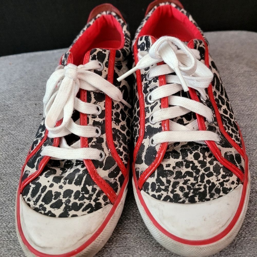 Coach Animal Barrett Leg Cheatah Print Sneakers Tennis Shoes Size 10